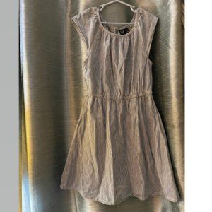 Gap Denim Flutter Sleeves Striped Dress